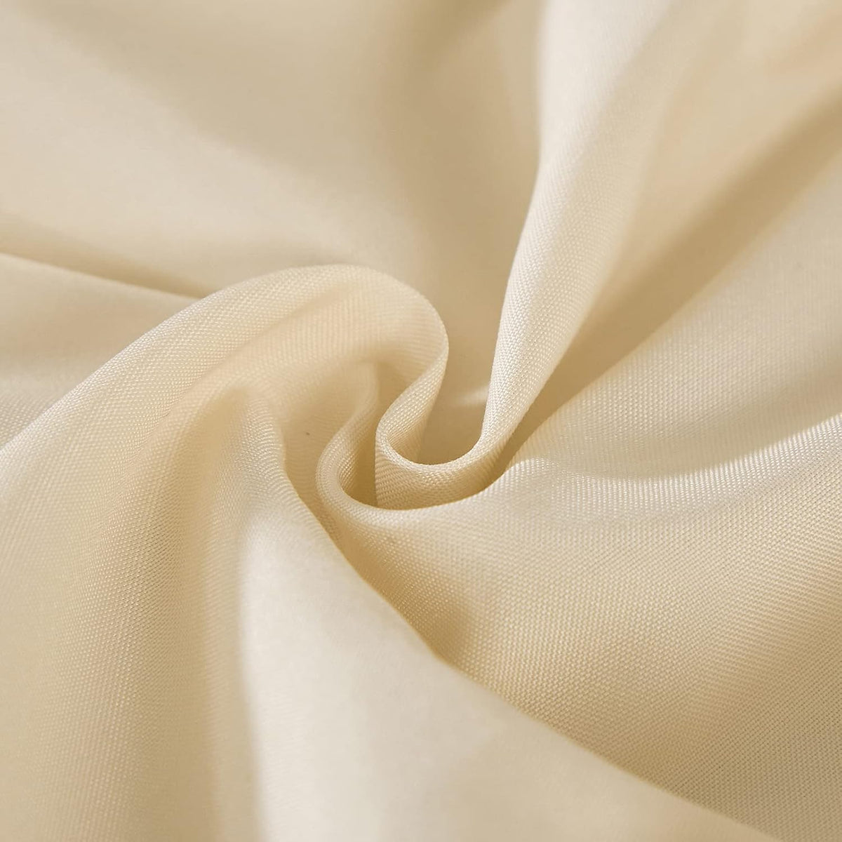 MEILA Wrap Around Elastic Bed Skirt for Queen & King Beds, 16" Drop, Beige