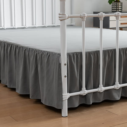 Bed Skirt Queen Size Ruffled Bed Skirt with Split Corners