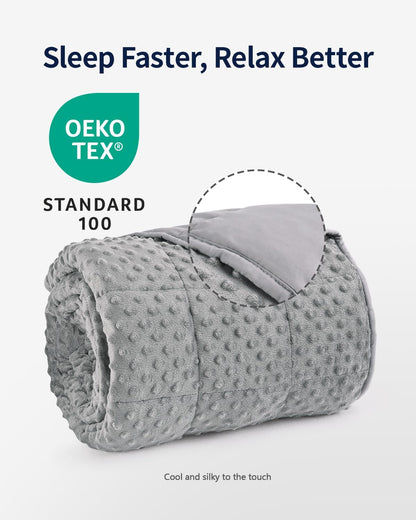 Mr. Sandman Cooling Weighted Blanket for Adults, Queen Size 15 lbs, 60″x80″