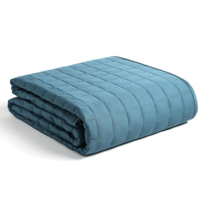 YnM 15lbs Weighted Blanket for Adults, 48x72 Inches, Dark Grey