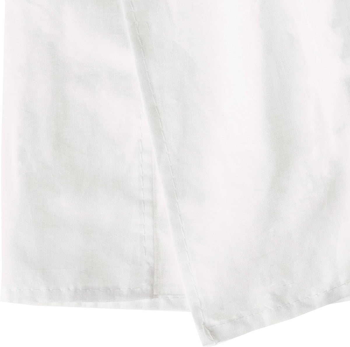 Greenland Home Fashions Cotton Voile Bed Skirt, Lined, White, Queen 18-inch L