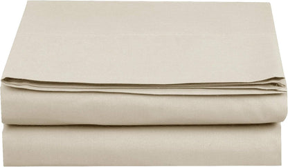 Elegant Comfort Premium Hotel Quality 1-Piece Flat Sheet, Luxury and Softest 1500 Premium Hotel Quality Microfiber Bedding Flat Sheet, Wrinkle-Free, Stain-Resistant, California King, Cream