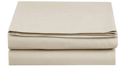 Elegant Comfort Premium Hotel Quality 1-Piece Flat Sheet, Luxury and Softest 1500 Premium Hotel Quality Microfiber Bedding Flat Sheet, Wrinkle-Free, Stain-Resistant, California King, Cream