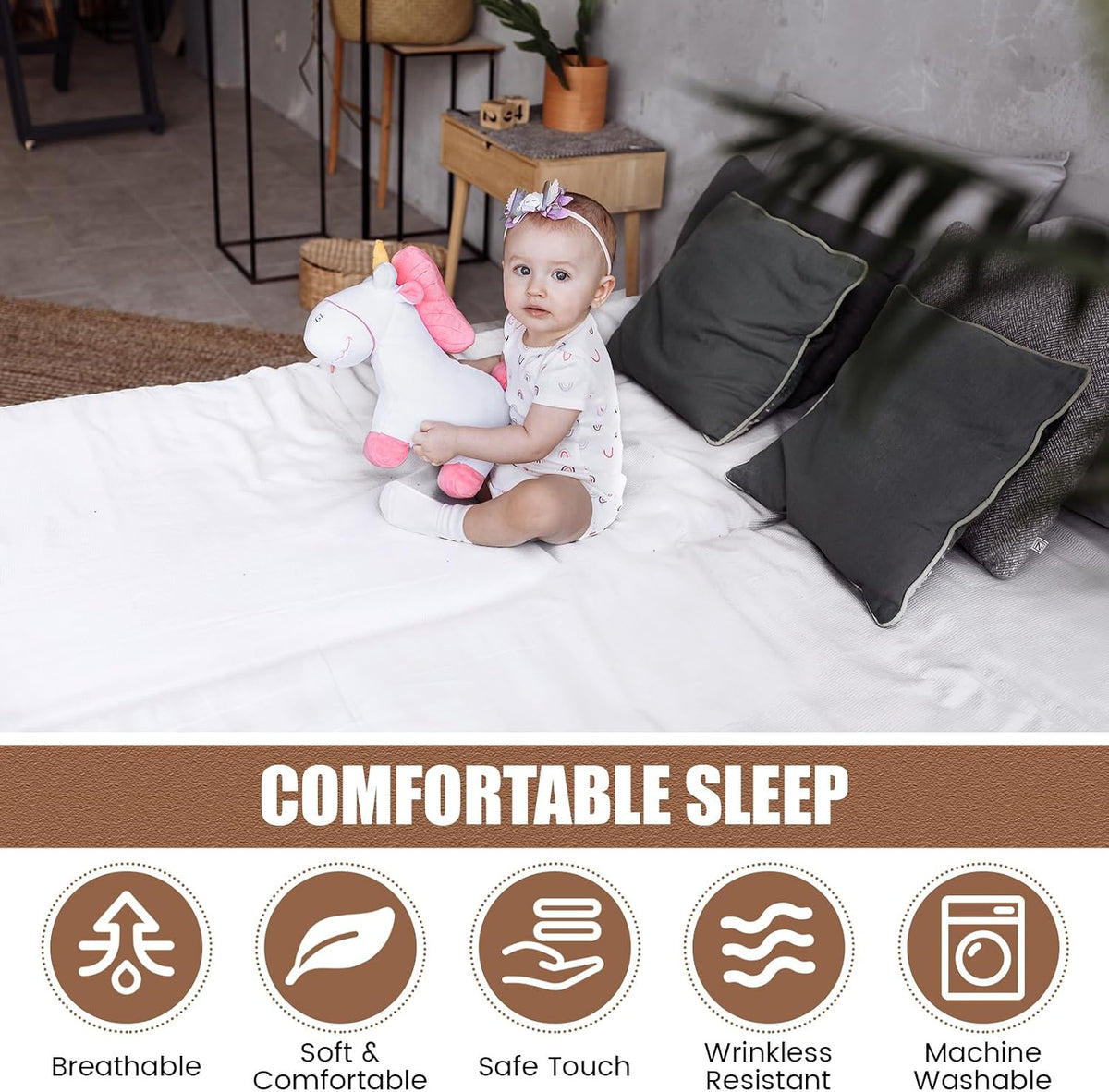 SmoothNovelty 30 Pack Twin Flat Sheets Bulk, White, Twin