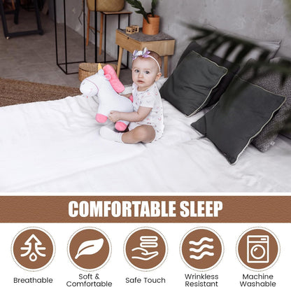SmoothNovelty 30 Pack Twin Flat Sheets Bulk, White, Twin