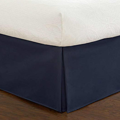 Fresh Ideas Bedding Tailored Bedskirt, Classic 14” Drop Length, Pleated Styling, Queen, Ivory