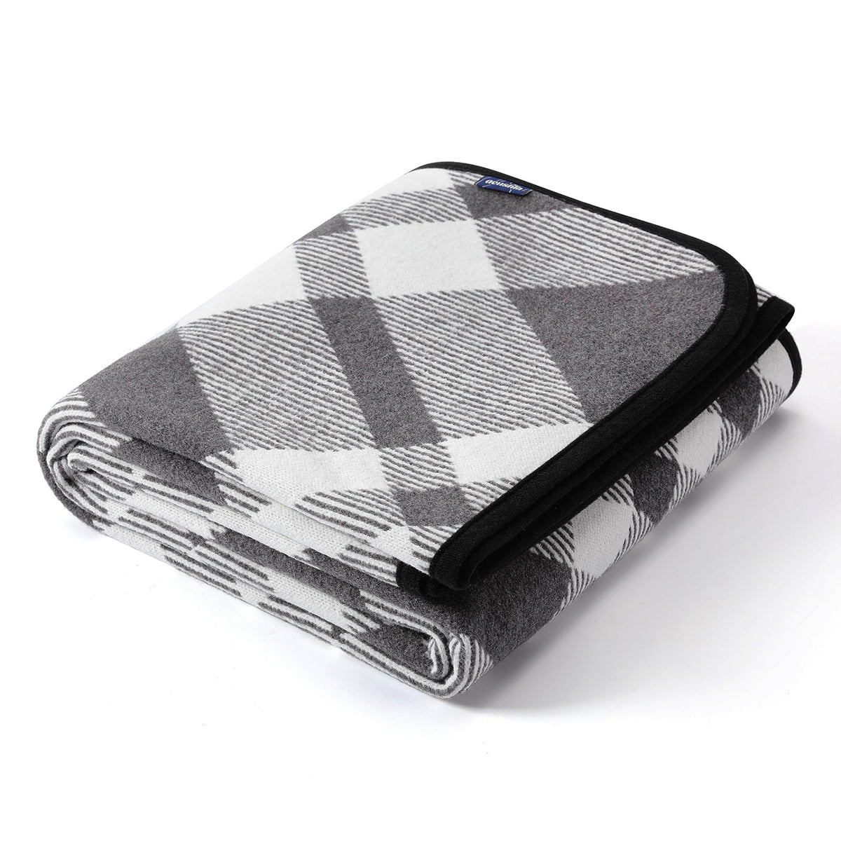 ACUSHLA Merino Wool Camping Blanket Warm Outdoor Travel Throw,Morocco Grey