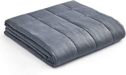 YnM 15lbs Weighted Blanket for Adults, 48x72 Inches, Dark Grey