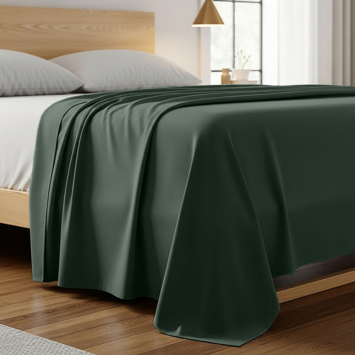 Mellanni King Size Flat Sheet - Iconic Collection Bedding