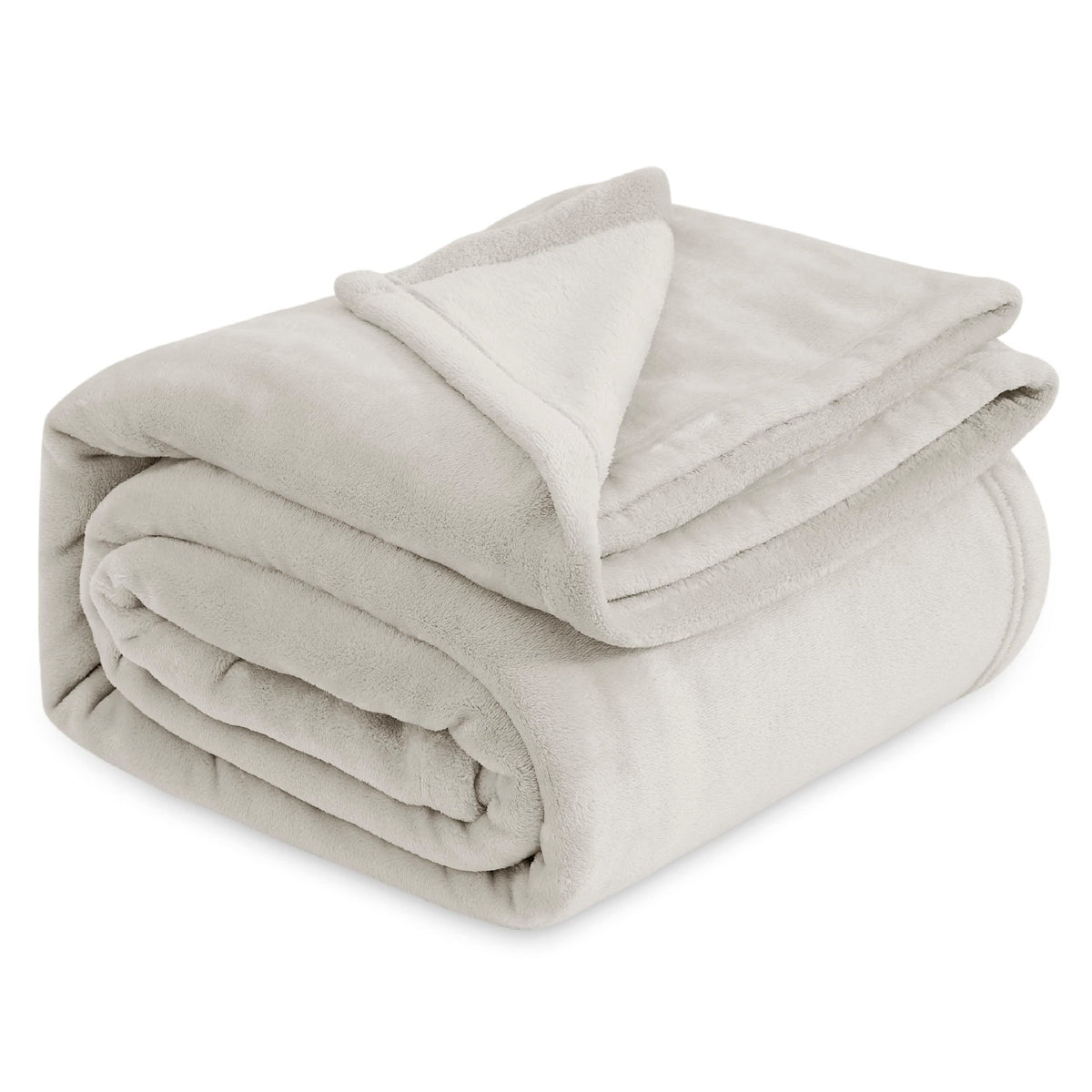 Bedsure GentleSoft Fleece Blankets Queen Size Cream - Birthday Gifts for Women Bed Blanket Soft Lightweight Plush Fuzzy Cozy Luxury Microfiber, Home Room Decor Gifts, 90x90 inches