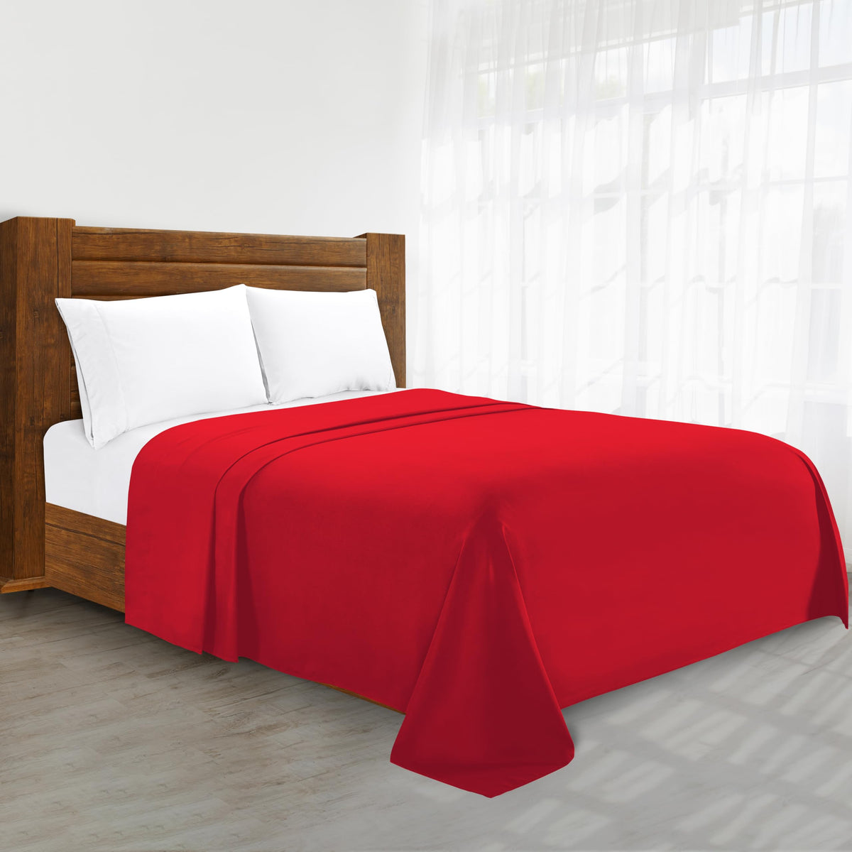 Luxury Flat Sheet on Amazon Elegant Comfort Wrinkle-Free 1500 Premier Hotel Quality 1-Piece Flat Sheet, Queen Size, White