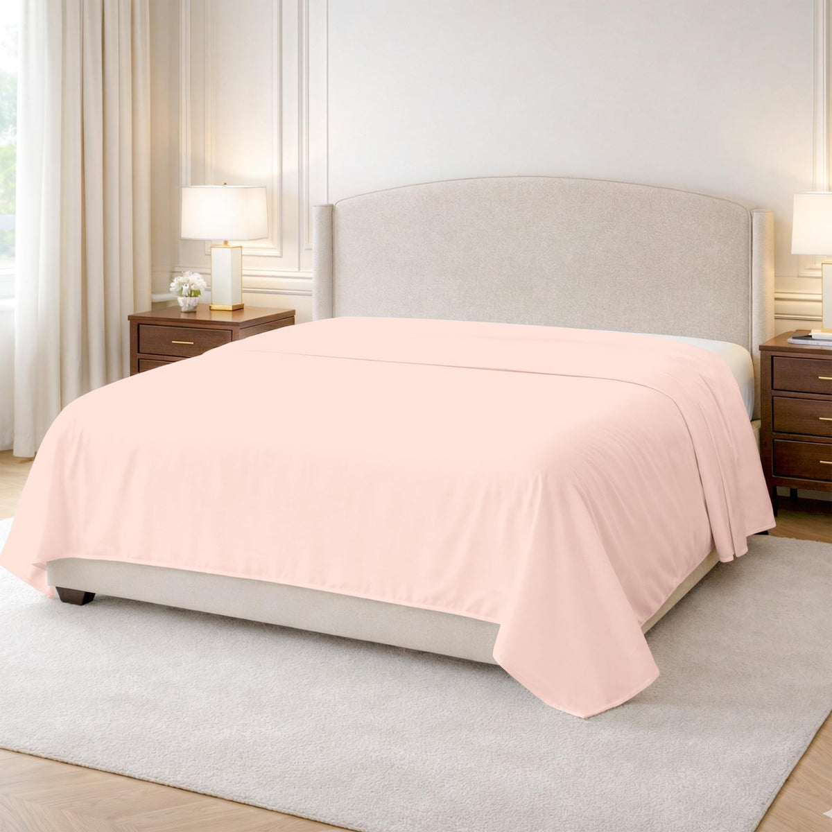 Kotton Culture 100% Egyptian Cotton 1 Pc Flat Sheet - 600 Thread Count, Soft and Crisp, Breathable, Top Sheet Only, Ultra Premium Sateen Weave Queen Bed Sheets, Cotton Flat Sheet (Chocolate)