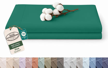 Royale Linens 100% Organic Cotton Full Size Flat Sheet Only - Percale Top Sheets - Full Flat Sheet Sold Separately - Lightweight & Super Soft 100% Cotton White Bed Sheets Only (81" x 96", White)