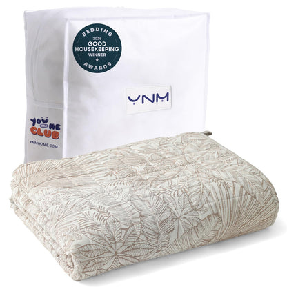YnM 15lbs Weighted Blanket for Adults, 48x72 Inches, Dark Grey