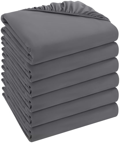 Pack of 6 Twin Fitted Sheet, Fits Up to 15 Inch Deep Pocket, White