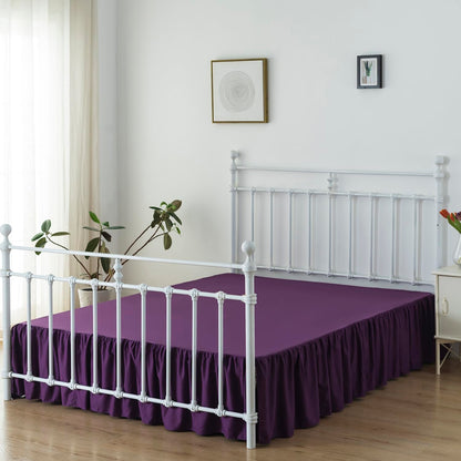 Bed Skirt Queen Size Ruffled Bed Skirt with Split Corners