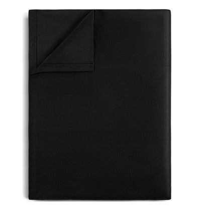Lirex Twin Flat Sheet, Top Sheet for Bed - 1800 Microfiber, Soft & Breathable, Hotel Quality Flat Sheet, Black