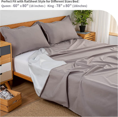 WenBags Waterproof Bed Sheet Flat Sheets Lightweight,70*90 Inches Queen Size Mattress Furniture Protector Cover for Bed Couch, Pet Hair Resistant Cover Ideal for Dogs Cats Hotels and Hospitals (Gray)