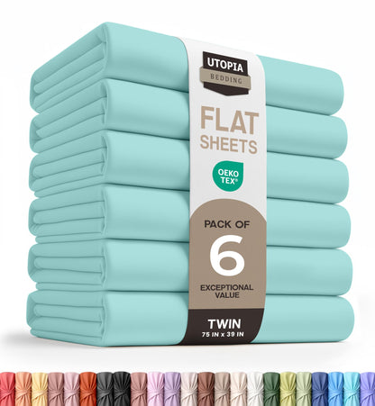 Queen Size Flat Sheet Only, Ultra Soft & Breathable Hotel Sheets, Grey