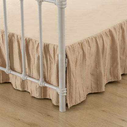 Bed Skirt Full Size, Ruffled Bed Skirts 14 Inch Drop, White
