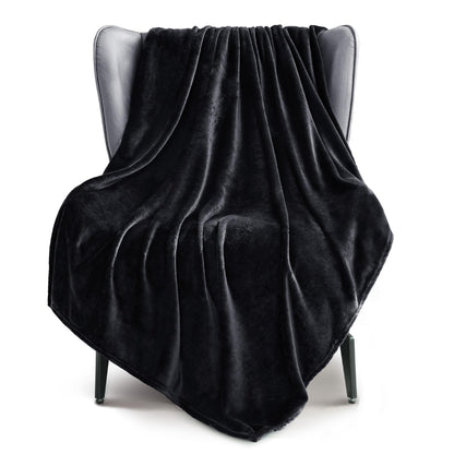 Exclusivo Mezcla Soft Large Fleece Throw Blanket for Couch, Forest Green