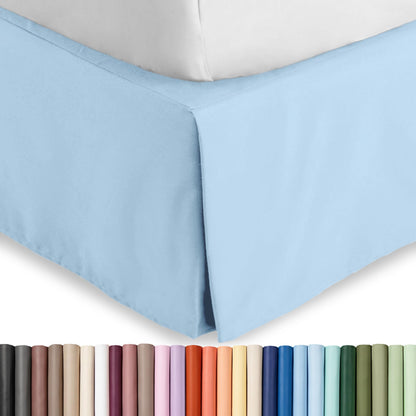 Bare Home Bed Skirt 15-Inch Drop 1800 Ultra-Soft (Queen, Antique White)