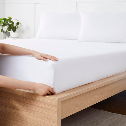 King Size Flat Sheet Only - Ultra Soft & Breathable Brushed Microfiber Top Sheet Only for King Size Beds, Denim Blue