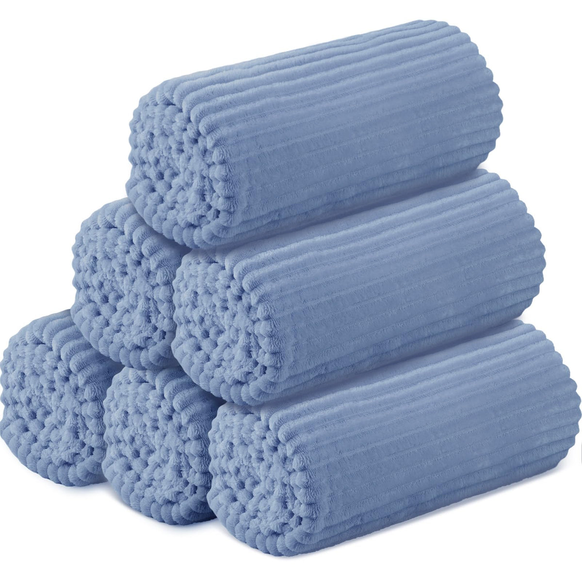 Buryeah 12 Pcs Flannel Blankets Bulk,Fall Outdoor Wedding, Multicolor
