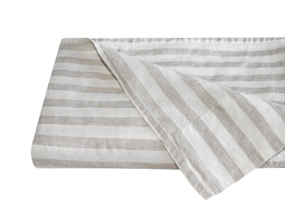 S VICTORY SYMBOL 100% Organic Linen Flat Sheet 1 Piece-Stone Washed French Flax Twin Size Bedding,Soft Flat Top Sheet Breathable(66"x96",Creamy White)