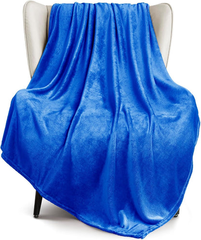 Exclusivo Mezcla Soft Large Fleece Throw Blanket for Couch, Forest Green
