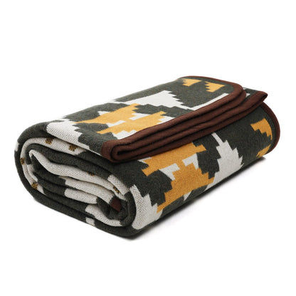 ACUSHLA Merino Wool Camping Blanket Warm Outdoor Travel Throw,Morocco Grey
