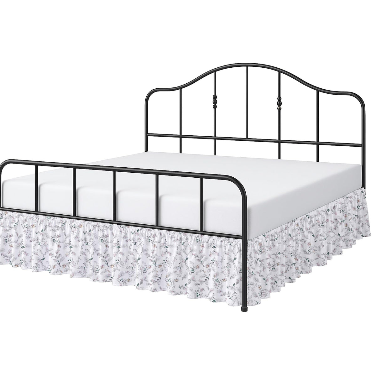 Cottington Lane Extra Long Ruffled College Dorm Bed Skirt 36 Inch Drop, Premium Hotel Collection Brushed Mircofiber Twin XL Dust Ruffle Raised Dorm Room Essentials and Decor, White Solid