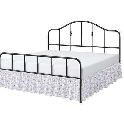Cottington Lane Extra Long Ruffled College Dorm Bed Skirt 36 Inch Drop, Premium Hotel Collection Brushed Mircofiber Twin XL Dust Ruffle Raised Dorm Room Essentials and Decor, White Solid
