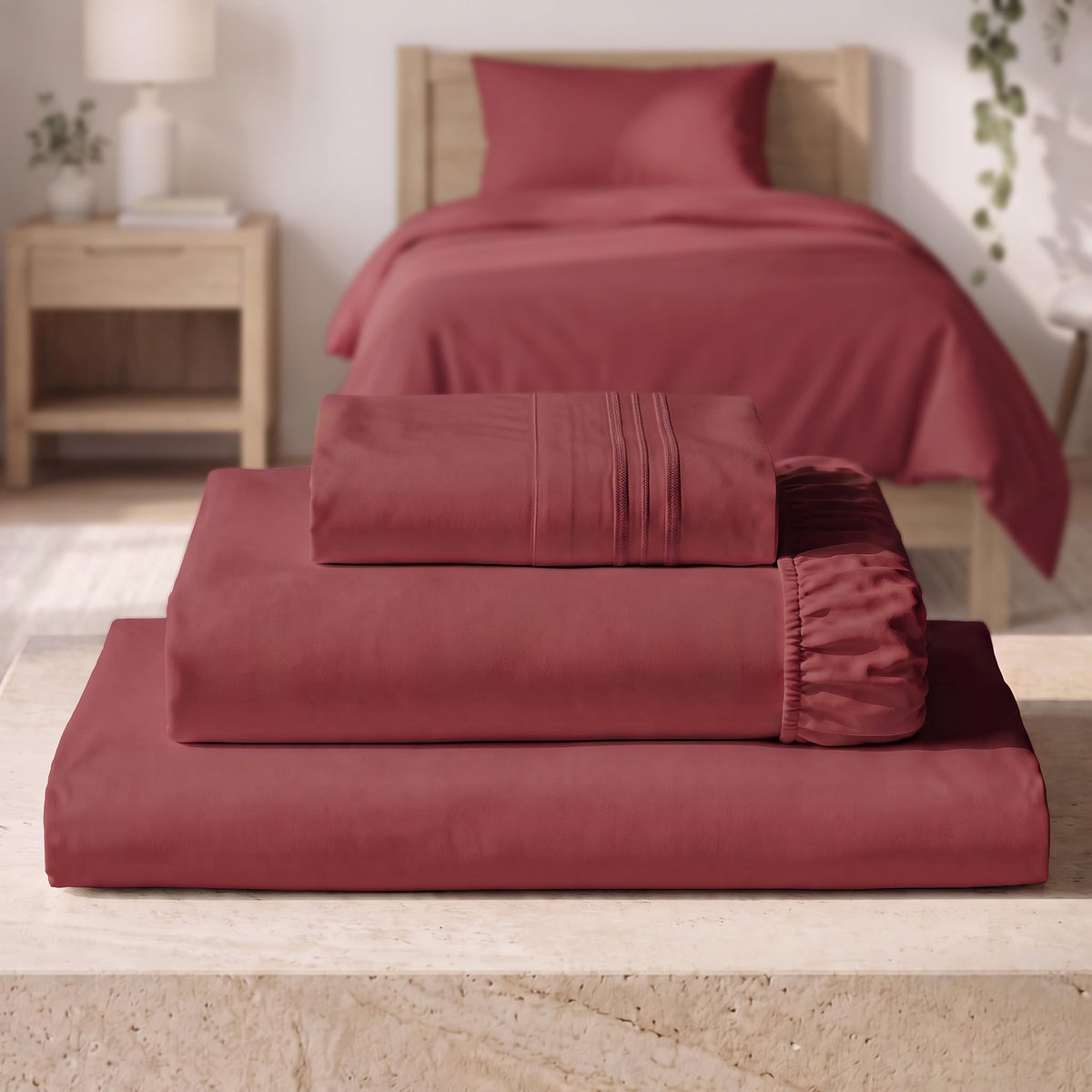 Mellanni Iconic 4-Piece, Ultra Soft Sheet Set (Queen, White)