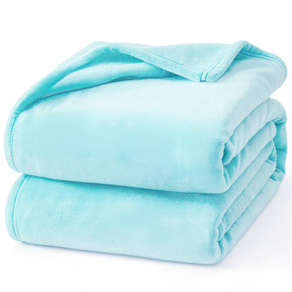 Hansleep Twin Grey Fleece Blanket, Soft Flannel Bed Blanket