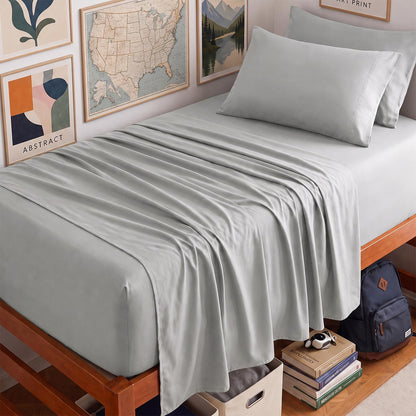 CozyLux King Size Sheets Set 6-Piece, 21-Inch Deep Pocket, Soft Feel