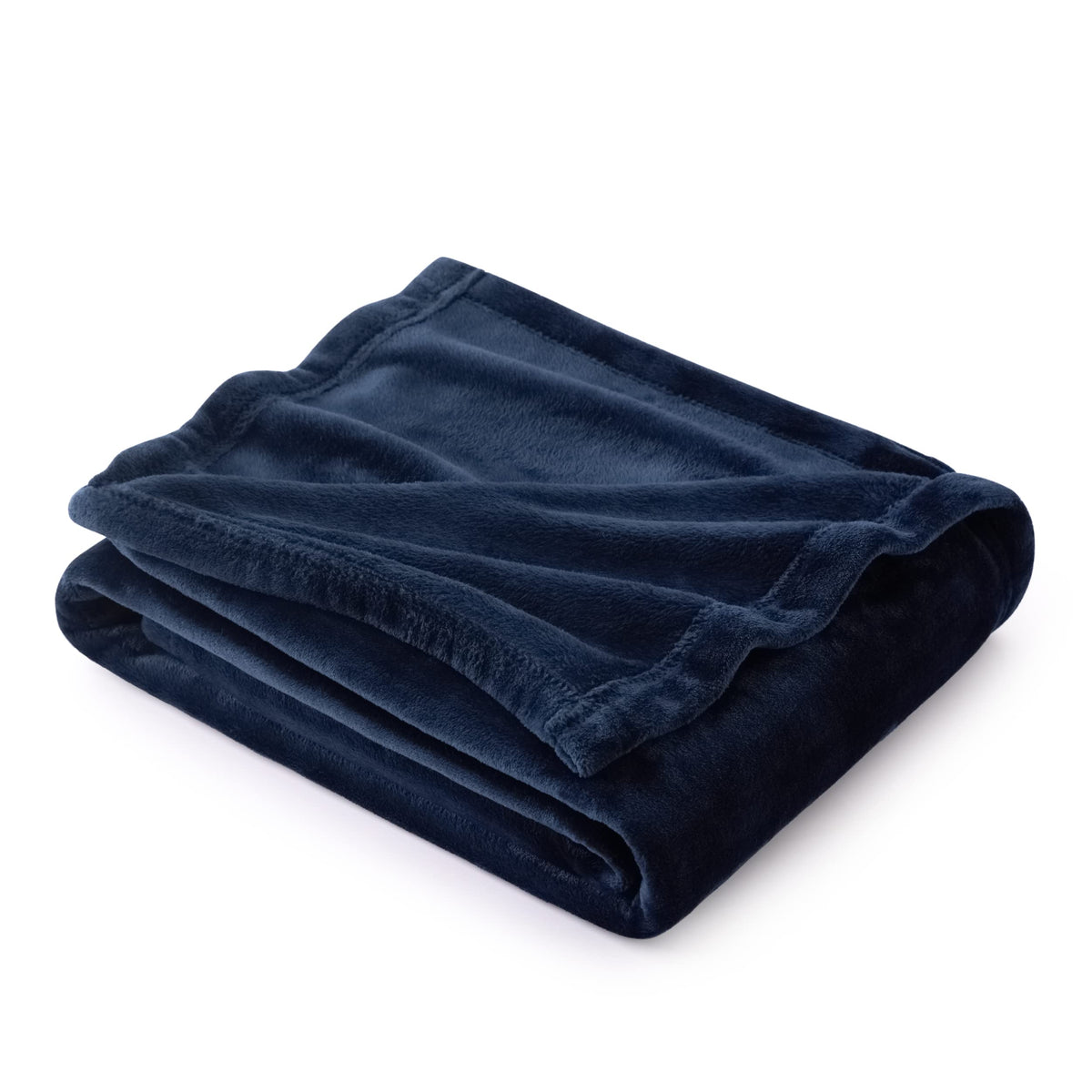 Bedsure Soft Cozy Warm Fleece Bed Blanket Queen Size Navy 90"x90"