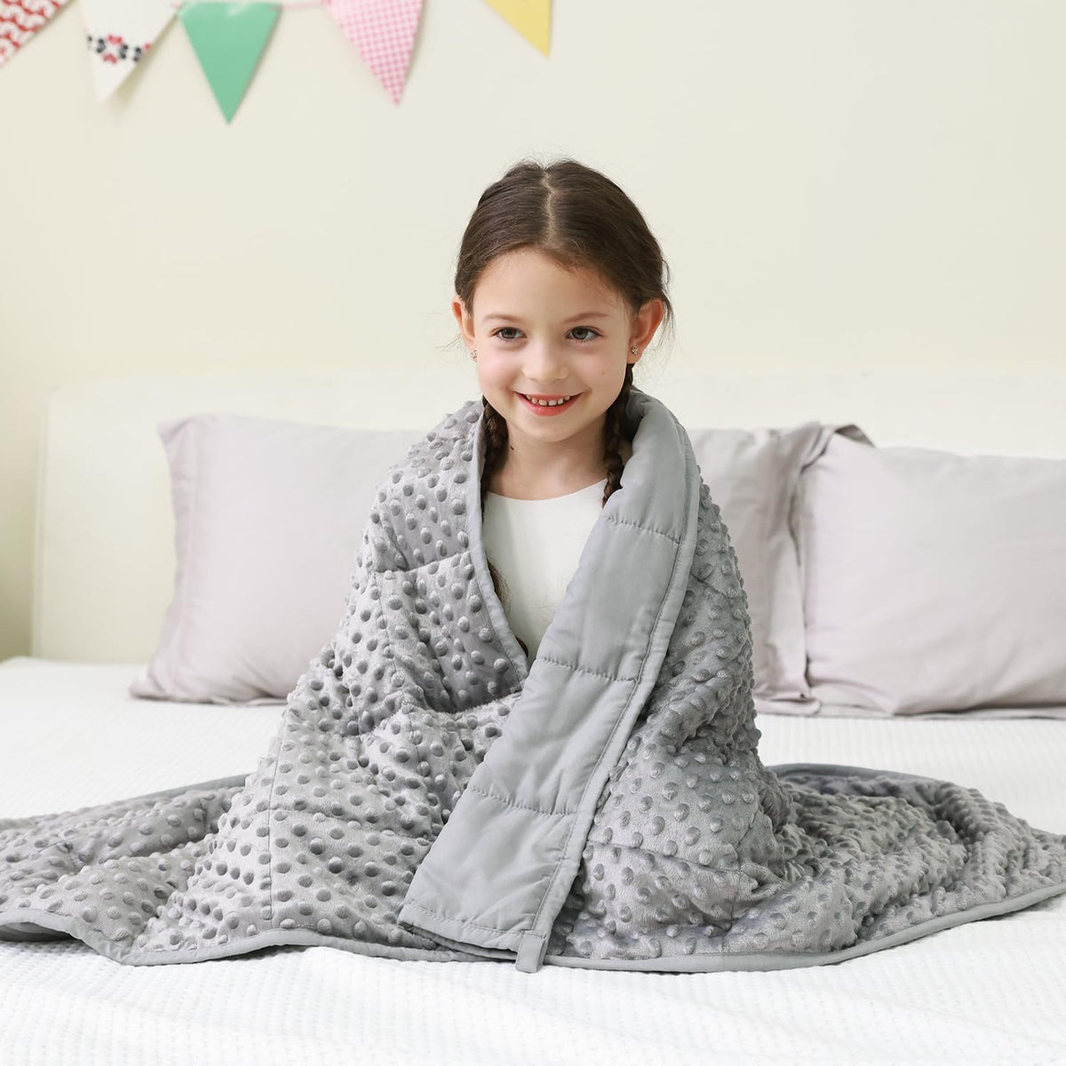 Mr. Sandman Cooling Weighted Blanket for Adults, Queen Size 15 lbs, 60″x80″
