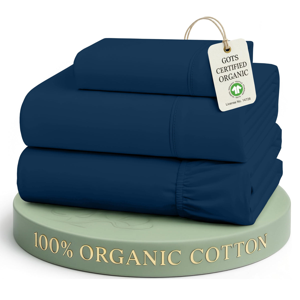 LANE LINEN Queen Sheets 100% Organic Cotton 4pc Percale Cooling - White