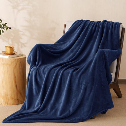 PHF Fleece Blanket King Size 108x90-300GSM Lightweight Airy Warmth, Khaki