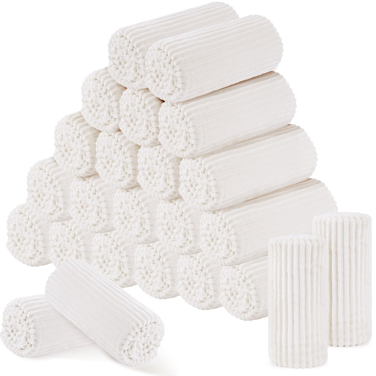 Buryeah 12 Pcs Flannel Blankets Bulk,Fall Outdoor Wedding, Multicolor