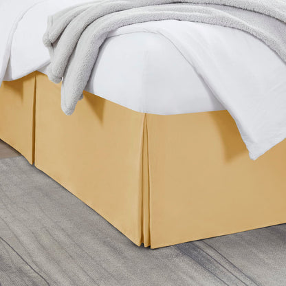 Nestl Linen Bed Skirt Queen Size - Queen Bed Skirt 14 Inch Drop - Brushed Microfiber Bed Skirts - Hotel Quality Pleated Bed Skirt - Shrinkage & Fade Resistant
