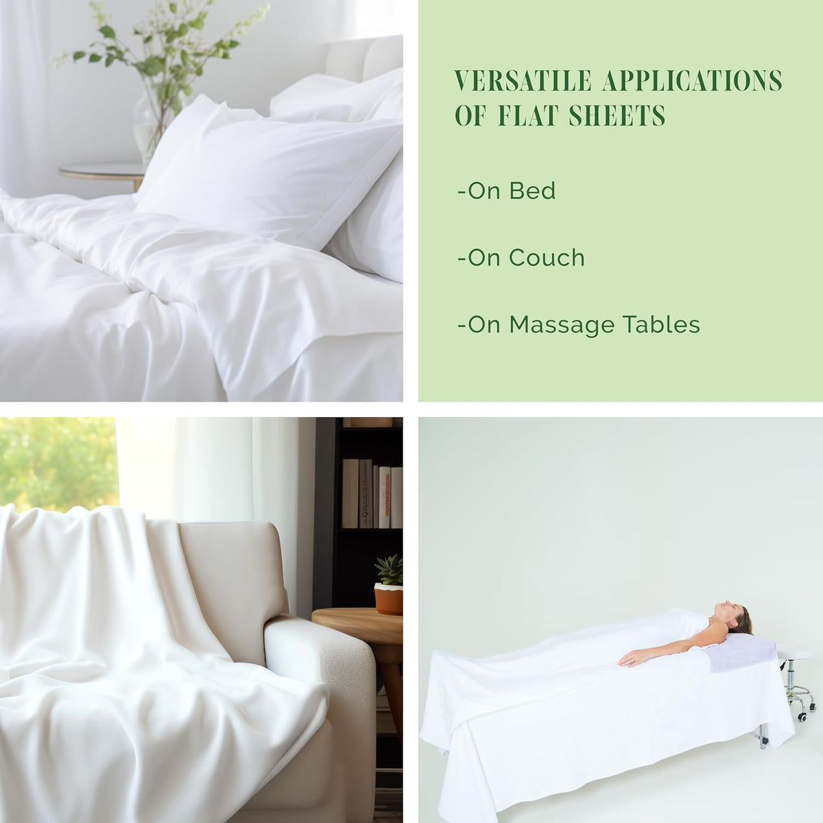 Luxury Flat Sheet on Amazon Elegant Comfort Wrinkle-Free 1500 Premier Hotel Quality 1-Piece Flat Sheet, Queen Size, White