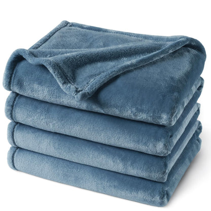 PHF Fleece Blanket King Size 108x90-300GSM Lightweight Airy Warmth, Khaki