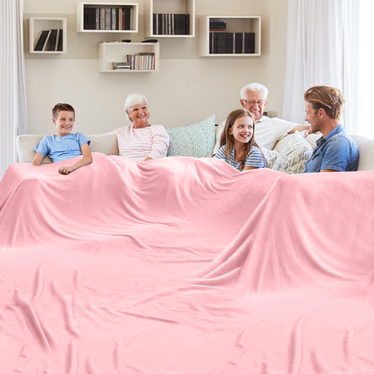 Edenleaf Oversized Blanket 120x120 Inches, Giant Huge Companion for Bed, Sofa,Travel and Camping, Extra Large Big Soft Blanket Fits the Whole Family and Outdoors, Dark Grey 10'x10'
