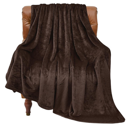 BEDELITE Fleece Blanket Soft Plush Throw for Couch Black 50"x60"