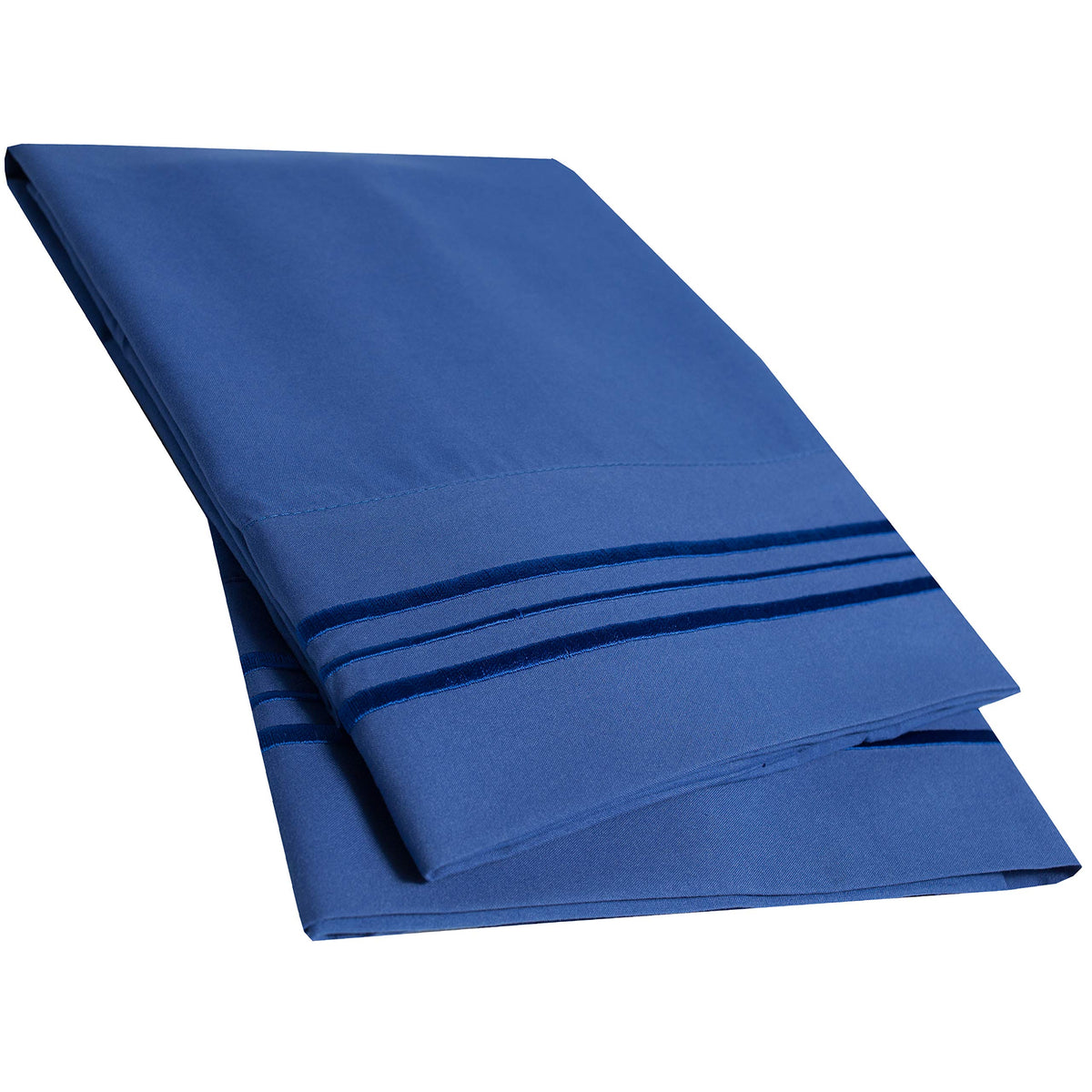 King Size Flat Sheet Only - Ultra Soft & Breathable Brushed Microfiber Top Sheet Only for King Size Beds, Denim Blue