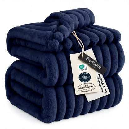 Bedsure Soft King Size Blankets for Bed Beige 108"x90"
