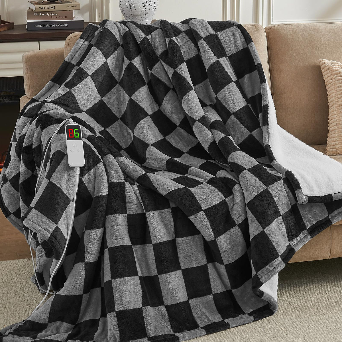 Pink Heated Blanket Electric Throw 50"X60", Heating Blanket Throw