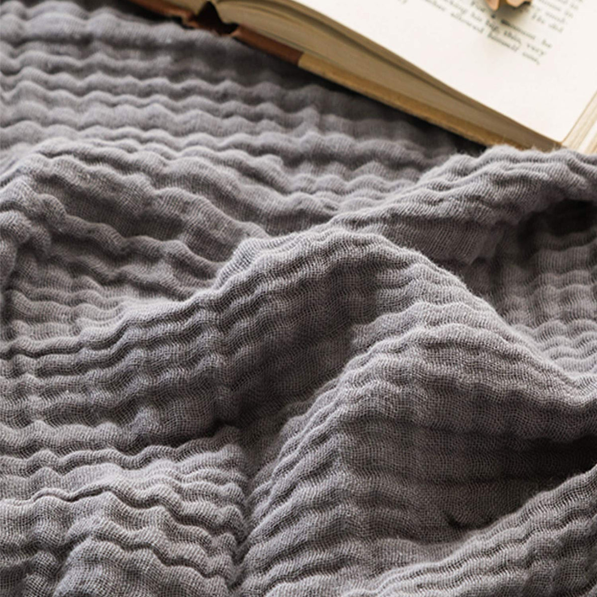 EMME Muslin Throw Blanket for Adults 100% Cotton Blankets for Couch Breathable Gauze All Season Soft and Lightweight Pre-Washed (Teal, 50"x71")